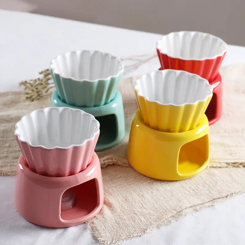 Ceramic Chocolate and Cheese Fondue Set (1 Set)