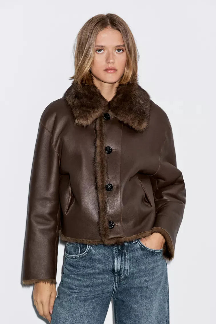 Reversible Leather and Fur Jacket
