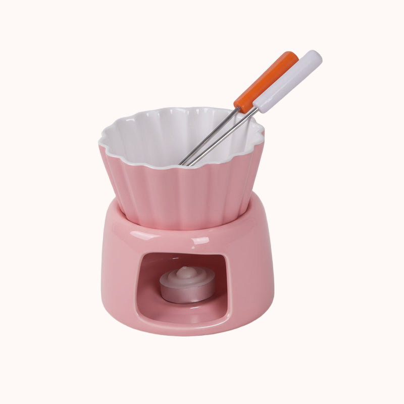 Ceramic Chocolate and Cheese Fondue Set (1 Set)