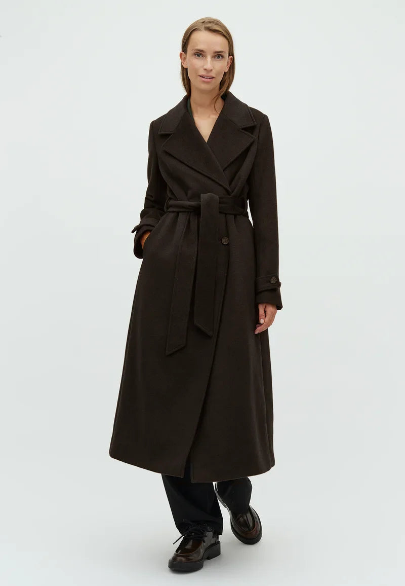 Long Belted Trench Coat