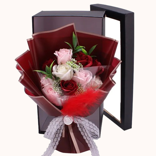 Soap Rose Bouquet Gift Box