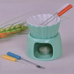 Ceramic Chocolate and Cheese Fondue Set (1 Set)