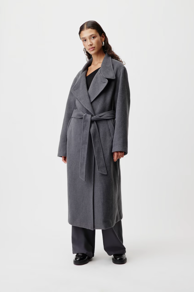 Long Belted Trench Coat