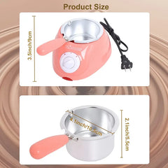 Electric Chocolate Melting Pot Fondue Machine Set Pink