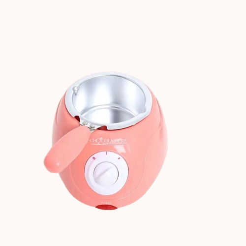Electric Chocolate Melting Pot Fondue Machine Set Pink