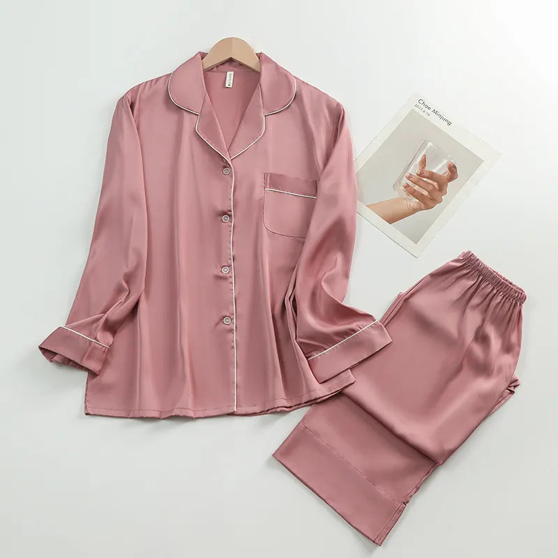 Women's Satin Pajama Set FondueHaven