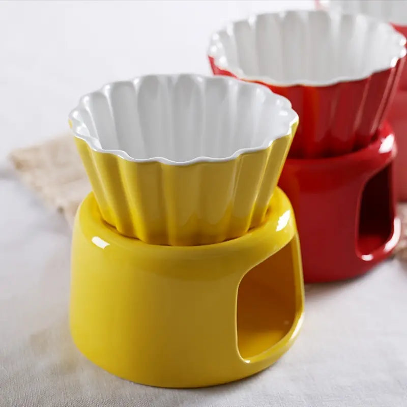Ceramic Chocolate and Cheese Fondue Set (1 Set)